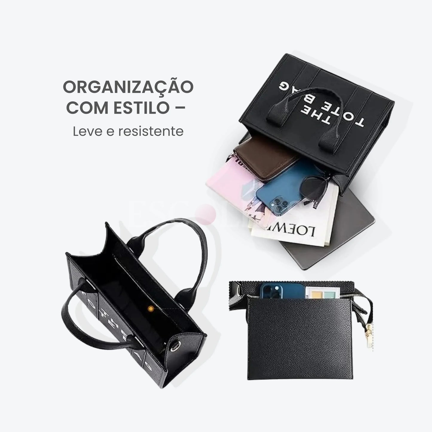 Bolsa Tote Feminina de Viagem e Trabalho em Couro 35L - TheTote™