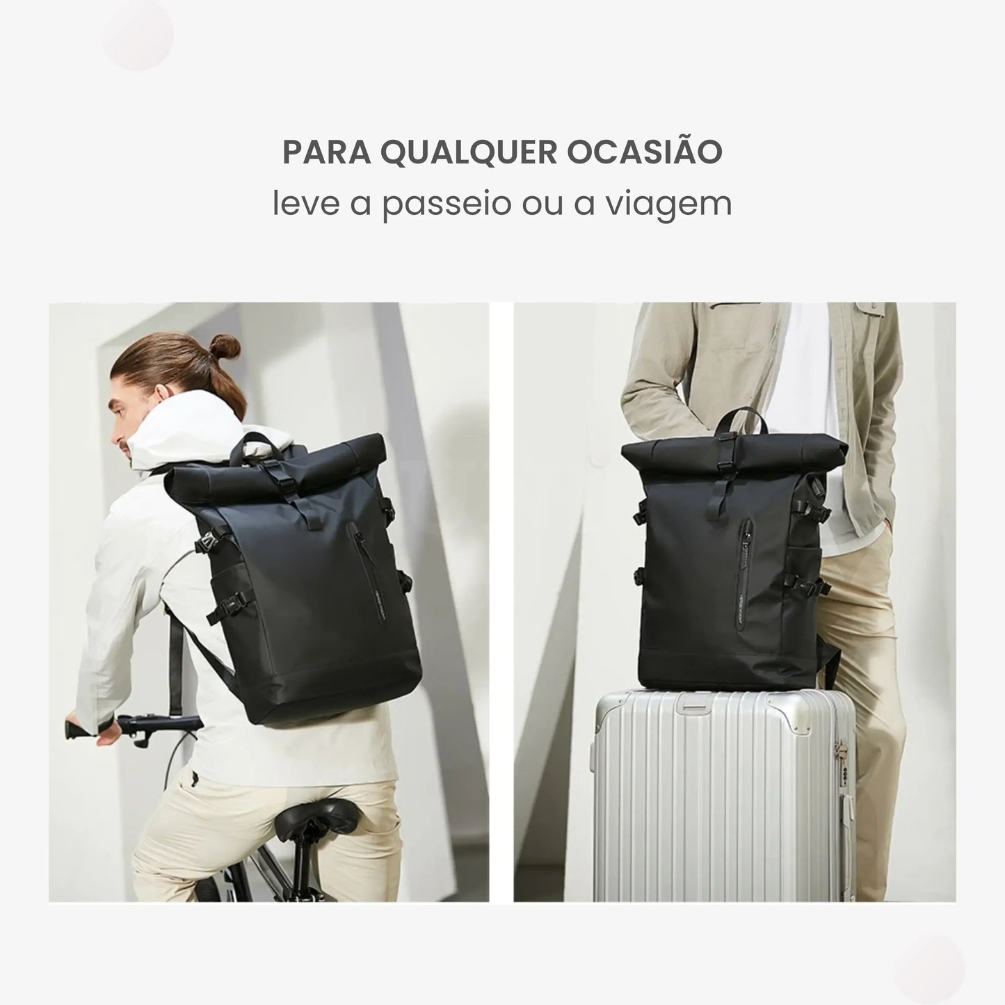Mochila Executiva Feminina para Notebook 27L Impermeável com USB - Beckley™