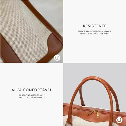Bolsa de Lona Feminina Versátil com Alça de Ombro - Le Classique™