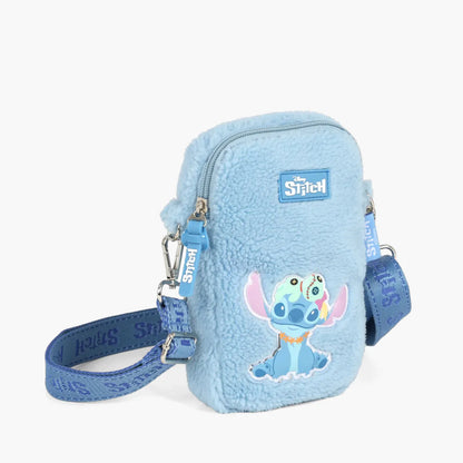 Kit Mochila e Bolsa Infantil Stitch Disney Pelúcia 3 Peças - Edição Mês das Crianças