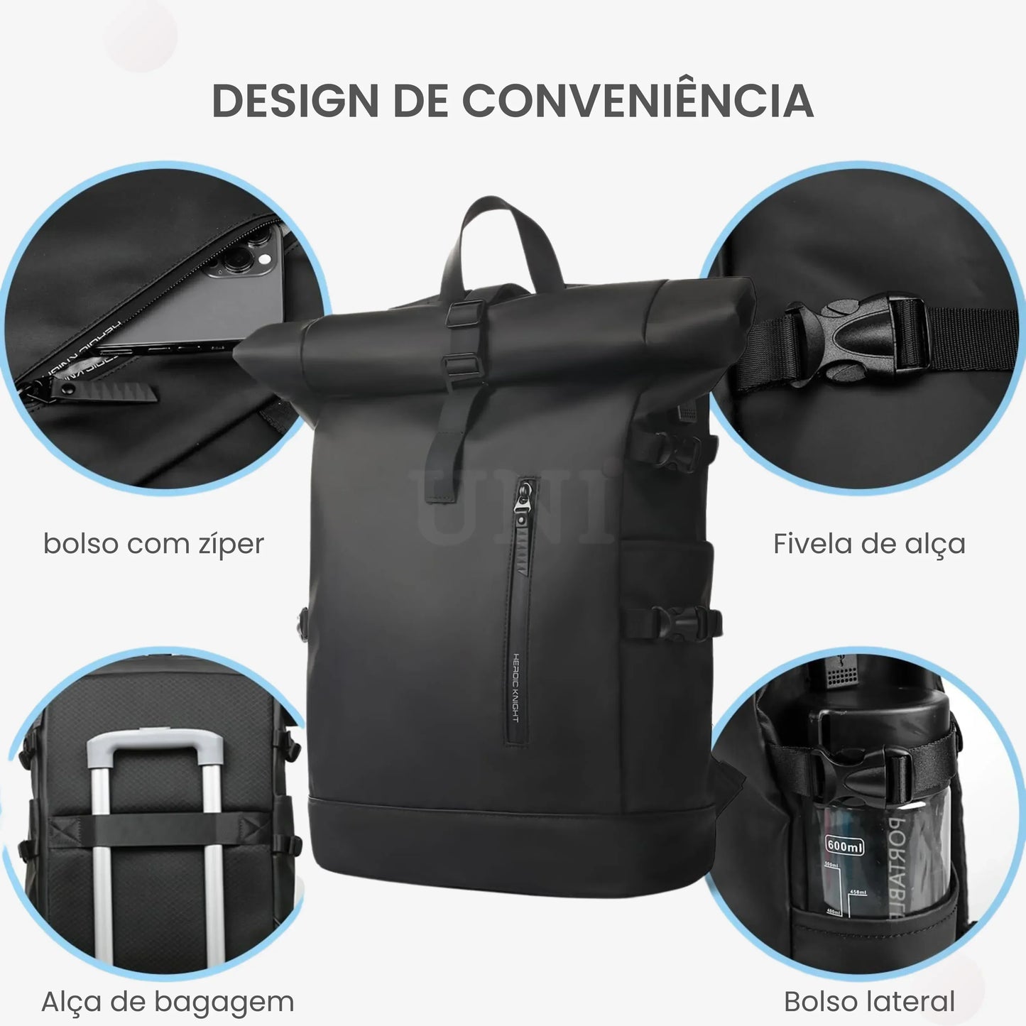 Mochila Executiva Feminina para Notebook 27L Impermeável com USB - Beckley™