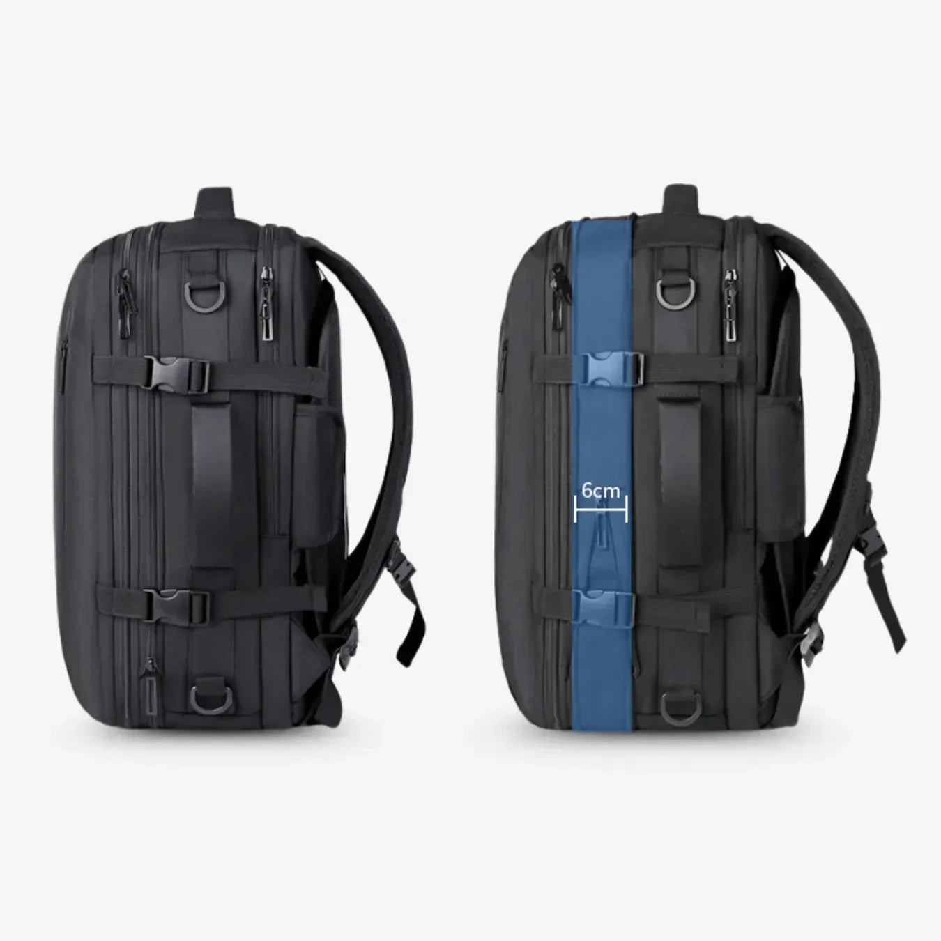 Mochila de Viagem com Compressão a Vácuo 55L Impermeável - AirLuxePack™