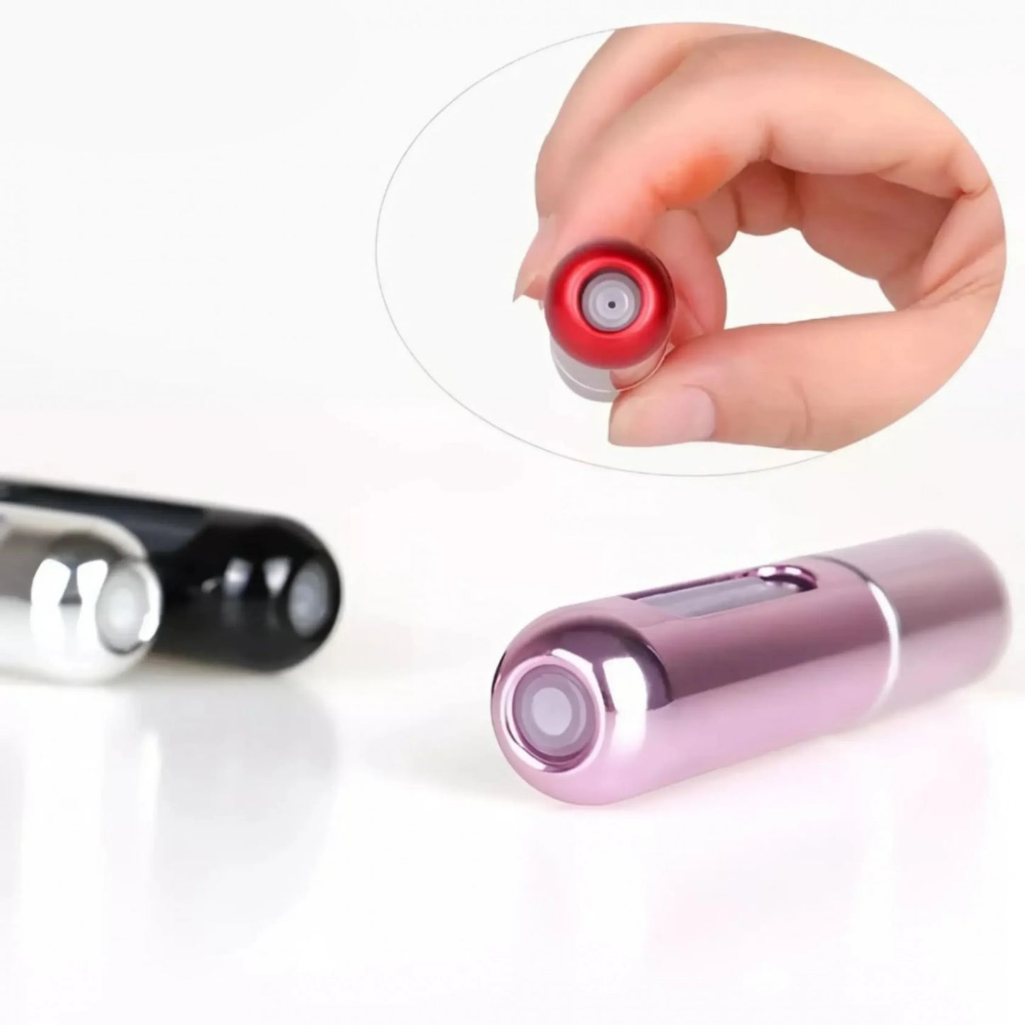 Mini Porta Perfume Recarregável Portátil SprayLux™ - Kit com 12 unidades