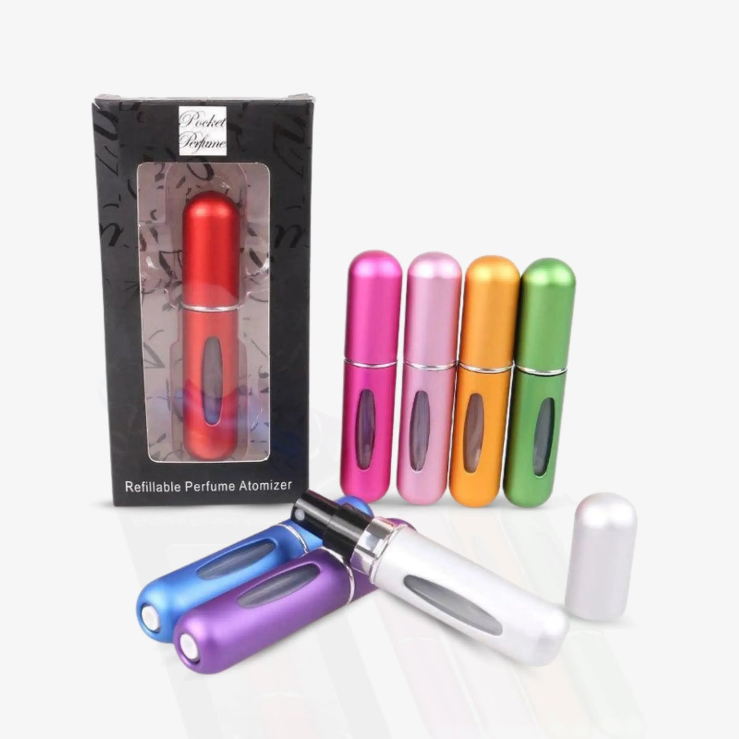 Mini Porta Perfume Recarregável Portátil SprayLux™ - Kit com 12 unidades