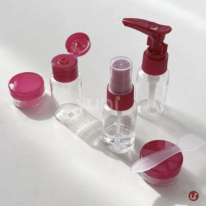 Kit de Frascos para Viagem em Silicone Antivazamento – 5 a 8 Peças