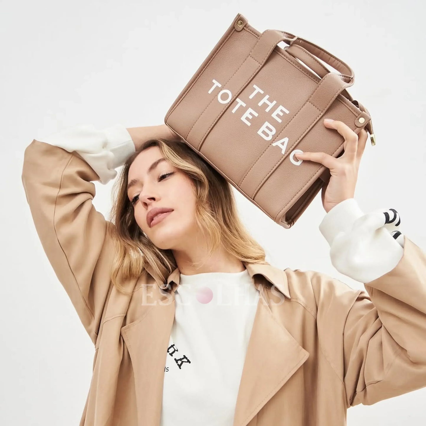 Bolsa Tote Feminina de Viagem e Trabalho em Couro 35L - TheTote™