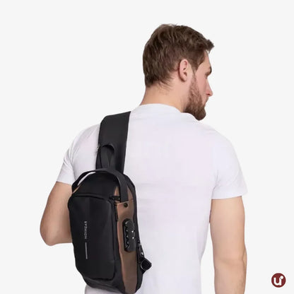 Bolsa Transversal Antifurto Impermeável com Cadeado e USB - SecureCarry™