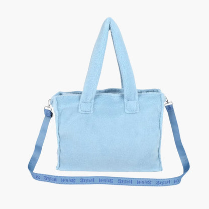 Kit Mochila e Bolsa Infantil Stitch Disney Pelúcia 3 Peças - Edição Mês das Crianças
