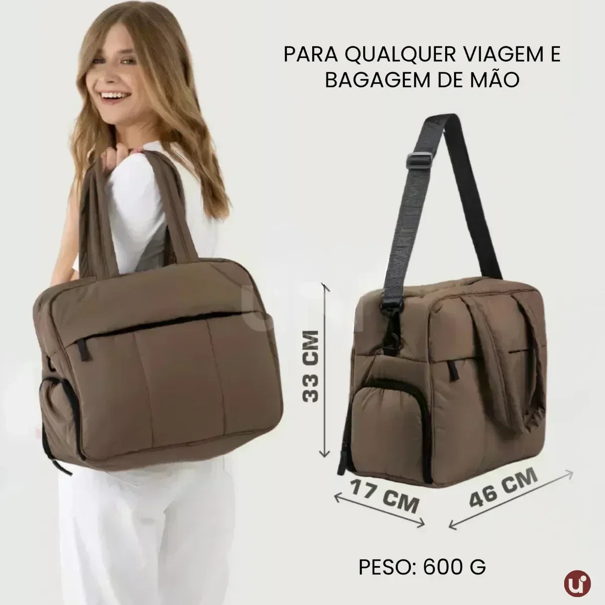 Bolsa de Viagem Feminina Duffle com Porta-Sapatos 25L - Calpak™