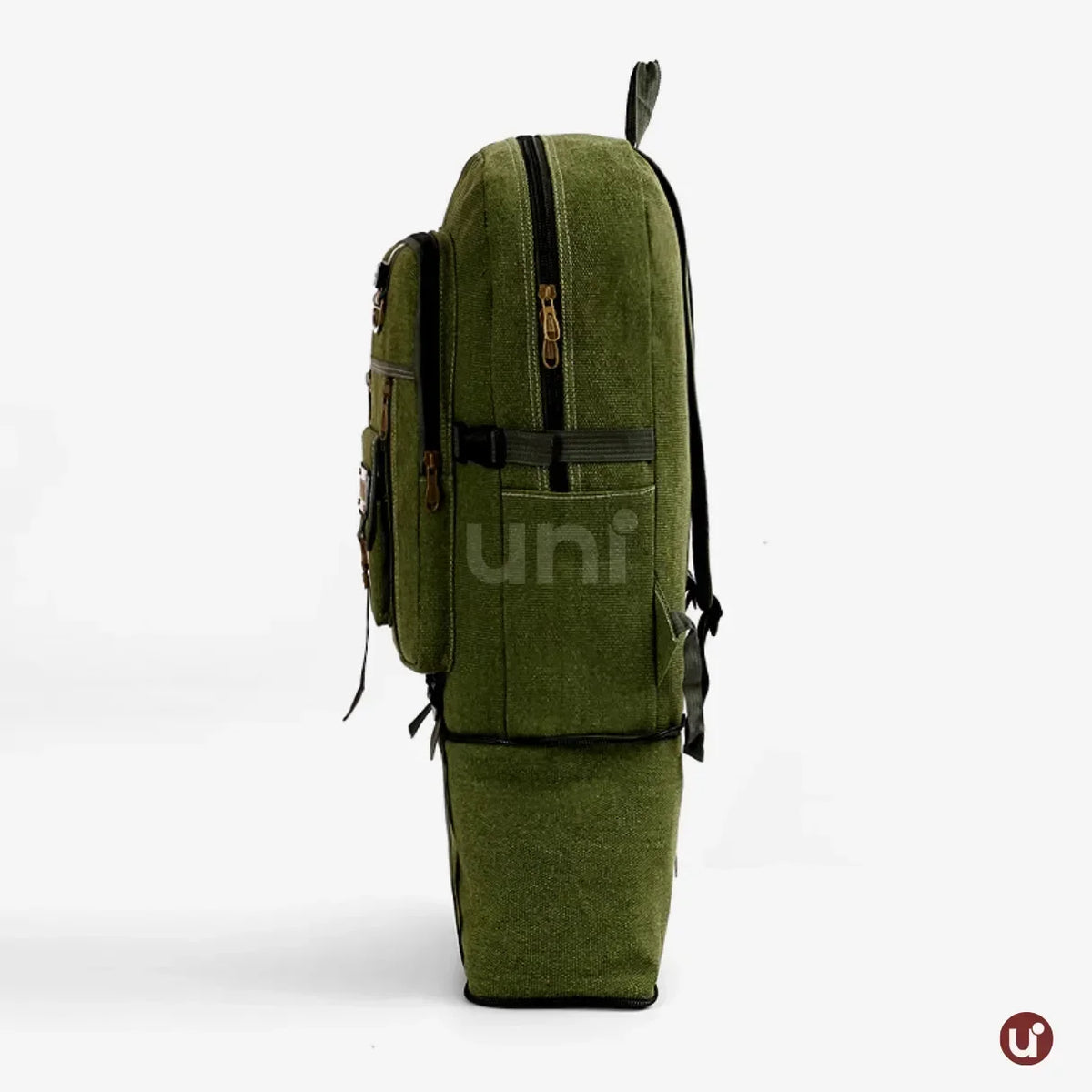 Mochila Masculina de Lona Premium Expansível 50L Resistente à Água
