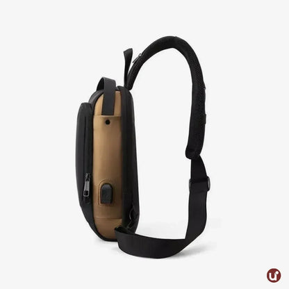 Bolsa Transversal Antifurto Impermeável com Cadeado e USB - SecureCarry™