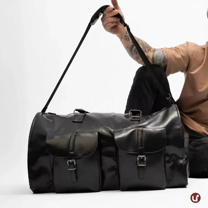 Bolsa de Viagem 2 em 1 Porta-Terno em Couro Premium - ClassyBag™