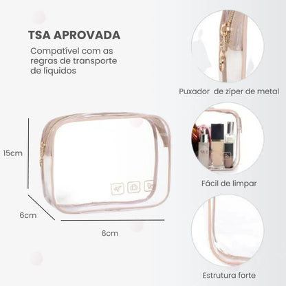 Necessaire de Viagem Dobrável Feminina com Gancho BeautyVoyage™