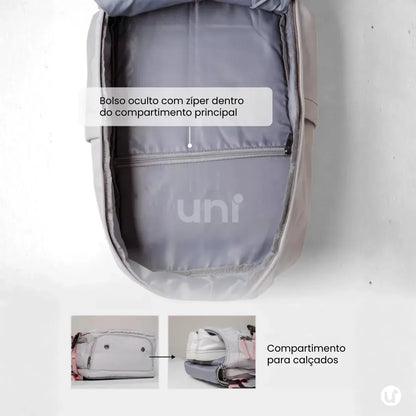 Mochila de Viagem Mala de Bordo Impermeável com Abertura 180° - RoyalViolet™