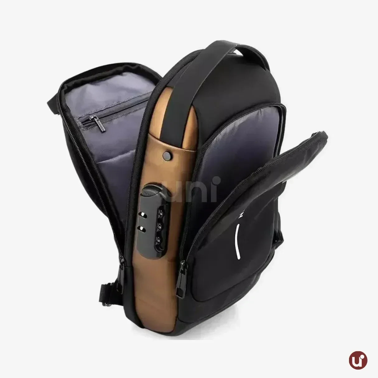 Bolsa Transversal Antifurto Impermeável com Cadeado e USB - SecureCarry™
