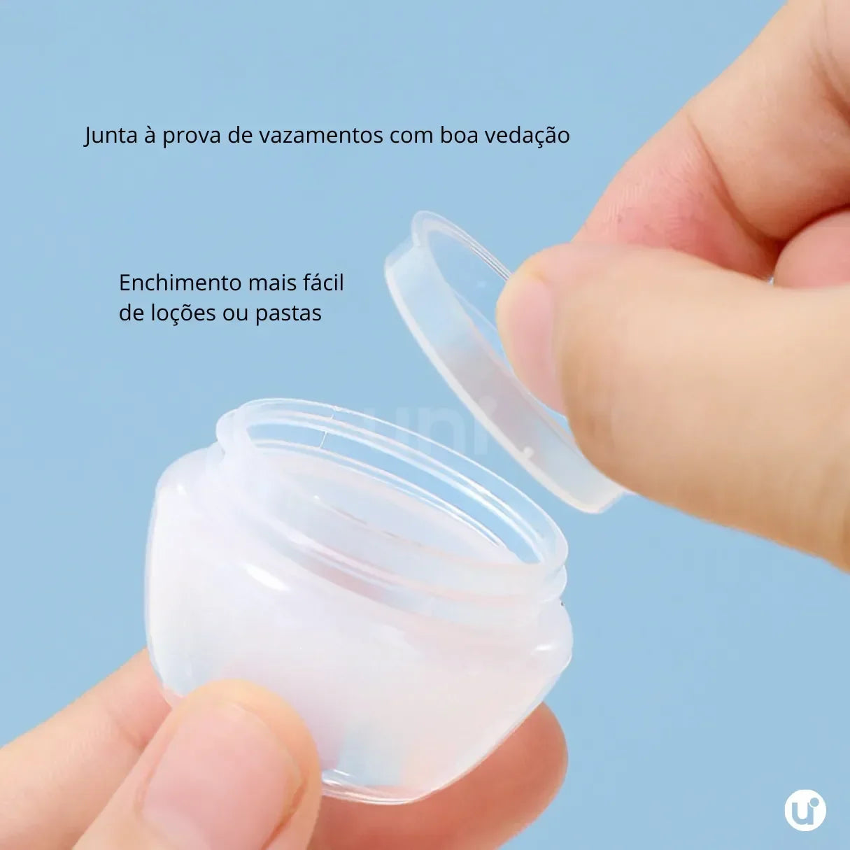 Kit de Frascos para Viagem 11 Peças Antivazamento com Necessaire Transparente