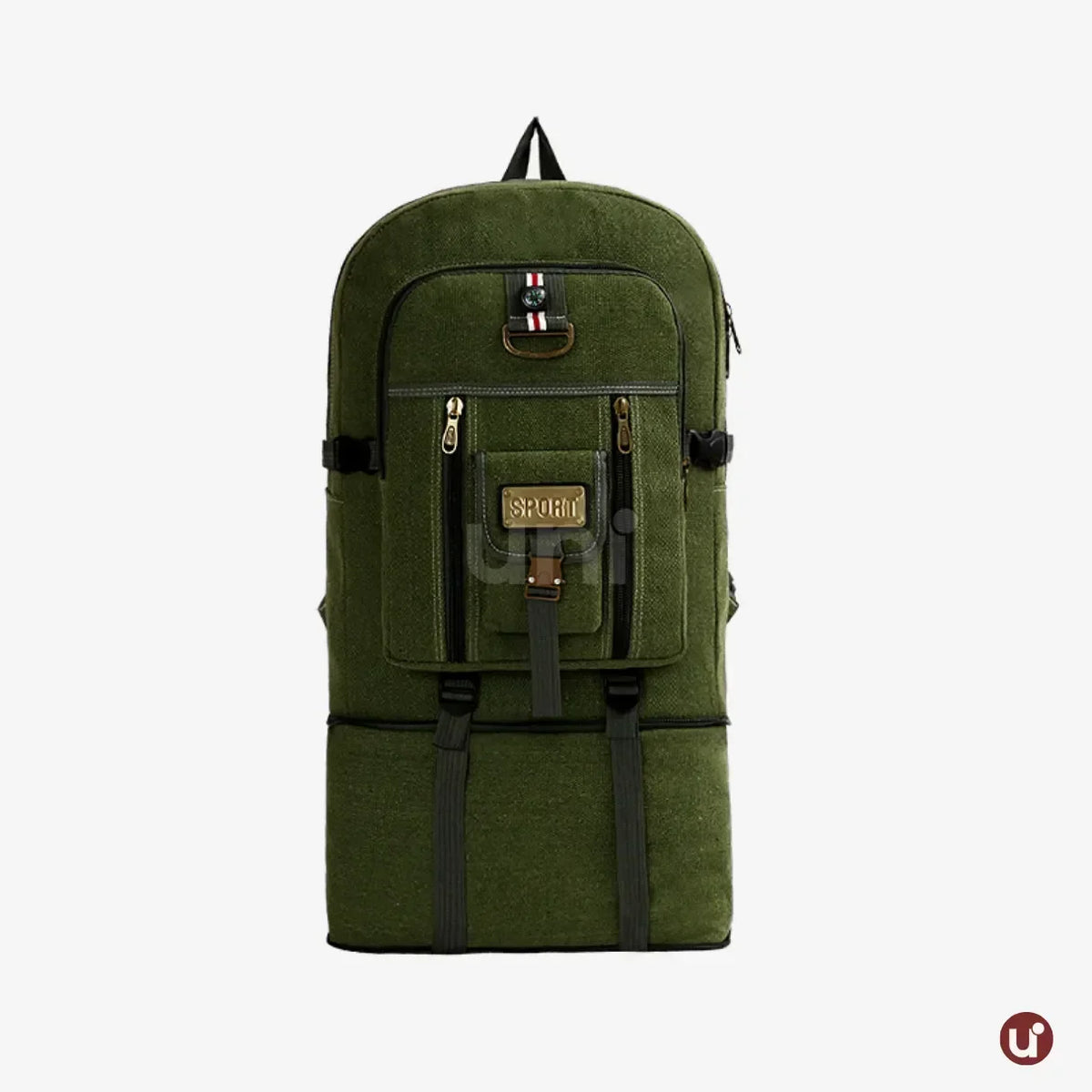Mochila Masculina de Lona Premium Expansível 50L Resistente à Água