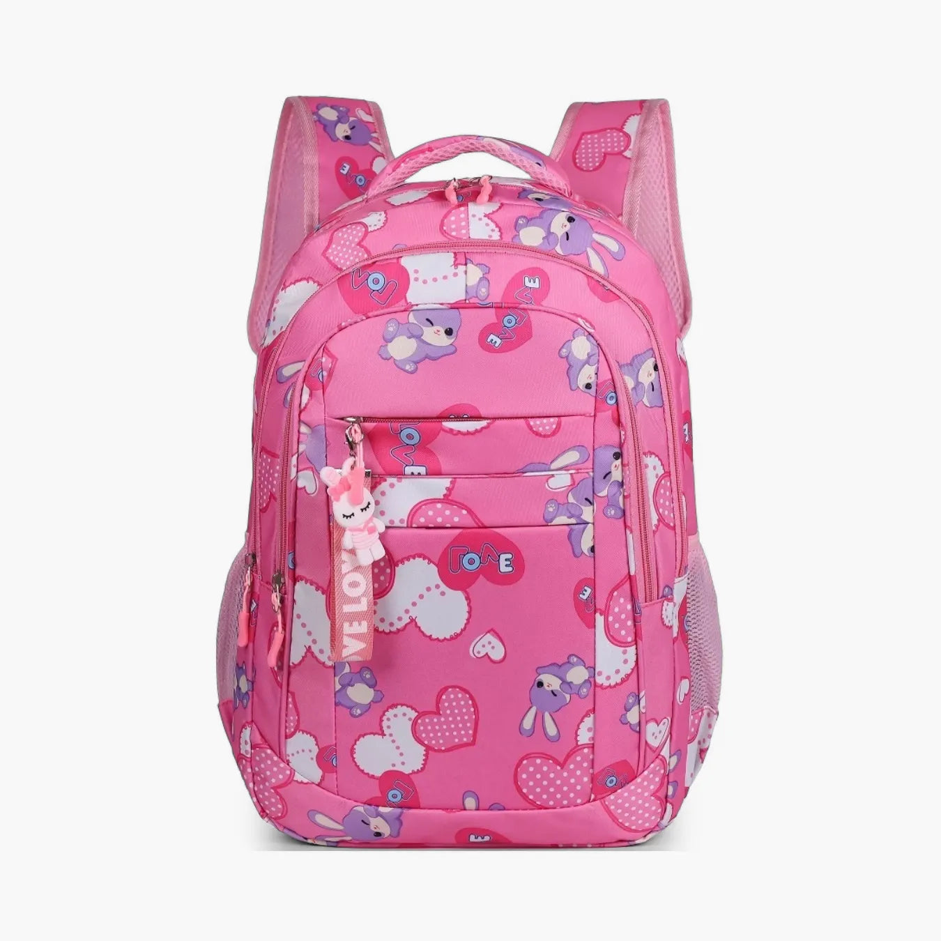 Mochila Escolar Infantil Feminina Leve e Resistente - 3 Compartimentos