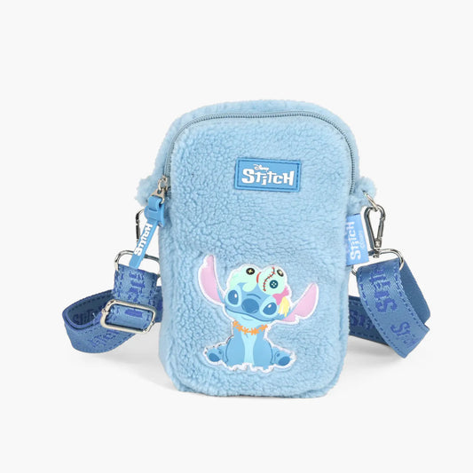 Bolsa Stitch Disney em Pelúcia Shoulder Bag Transversal Pequena