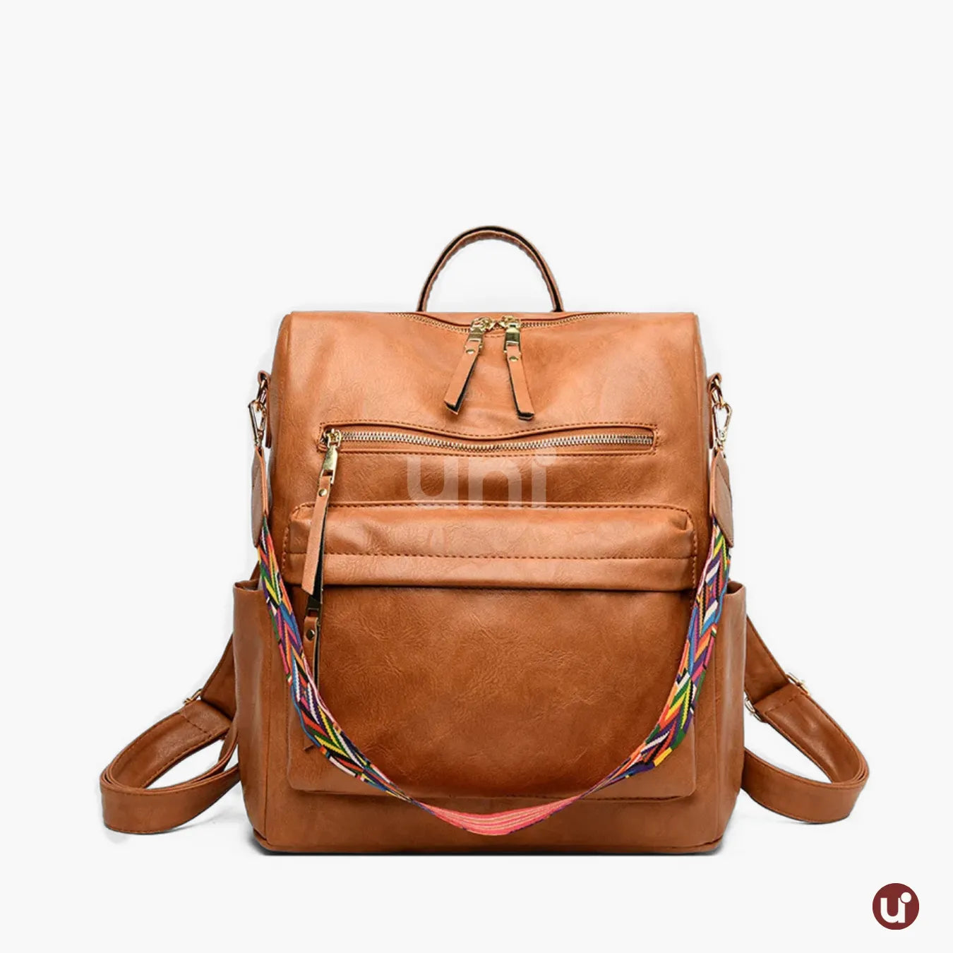 Mochila Feminina Antifurto Impermeável em Couro - Shiny Diary