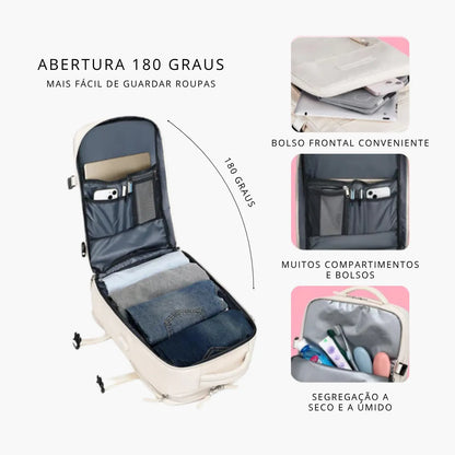 Mochila Executiva Expansível Antifurto para Notebook 17” – Organização e Estilo