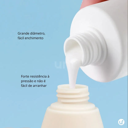 Kit de Frascos para Viagem 11 Peças Antivazamento com Necessaire Transparente
