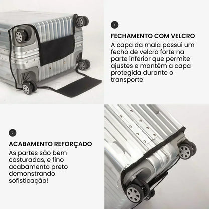 Capa para Mala de Viagem Transparente em PVC Cristal
