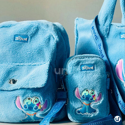 Mochila Stitch Disney de Pelúcia Pequena – Toque Macio, Estilo & Conforto