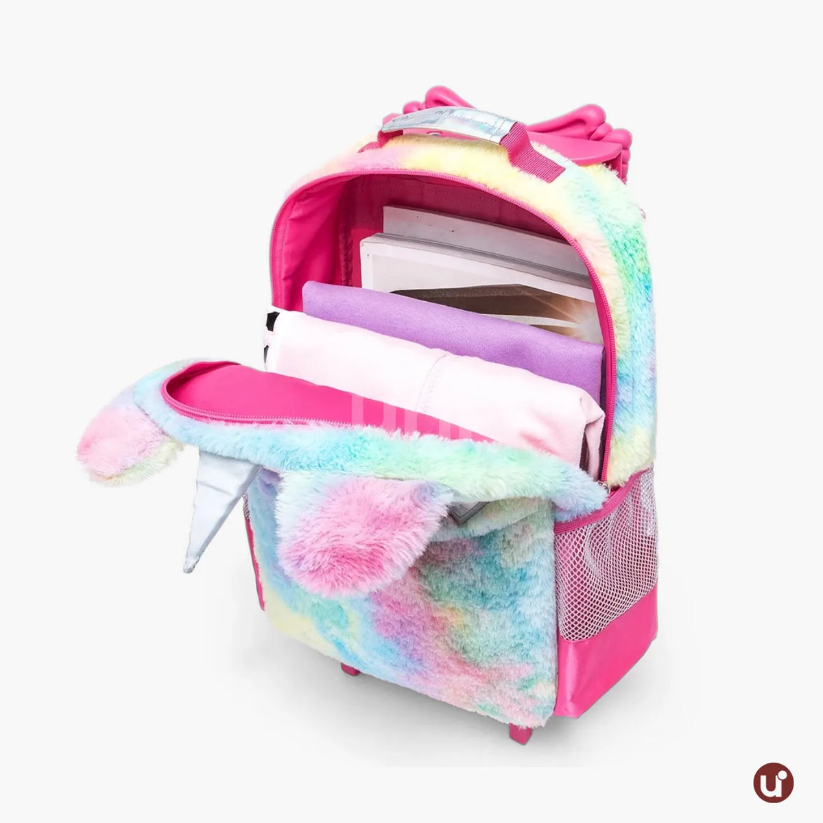 Kit Mochila Escolar de Rodinha Unicórnio Pelúcia 3 Peças - Conforto e Magia