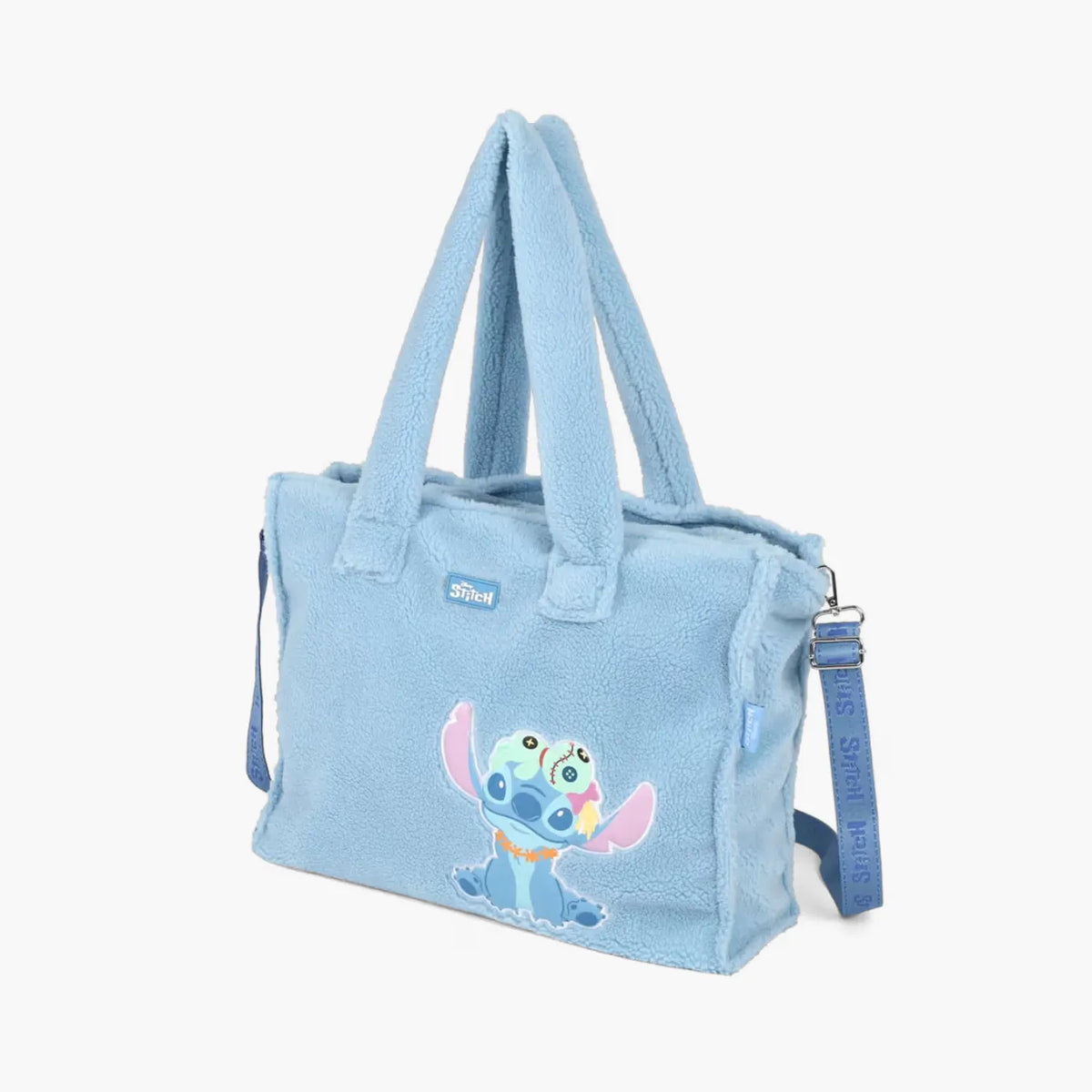 Kit Mochila e Bolsa Infantil Stitch Disney Pelúcia 3 Peças - Edição Mês das Crianças