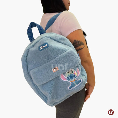 Mochila Stitch Disney de Pelúcia Pequena – Toque Macio, Estilo & Conforto
