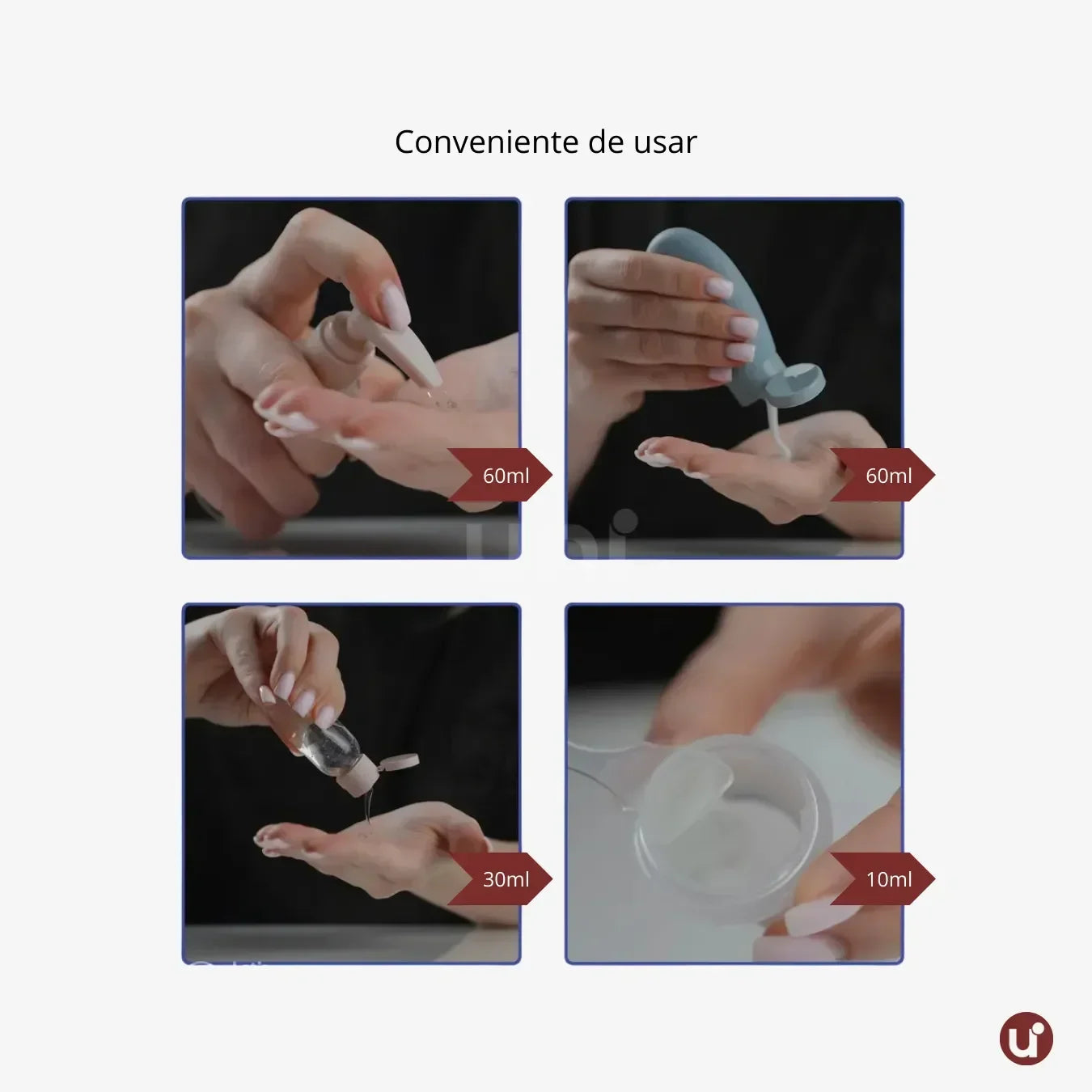 Kit de Frascos para Viagem 11 Peças Antivazamento com Necessaire Transparente