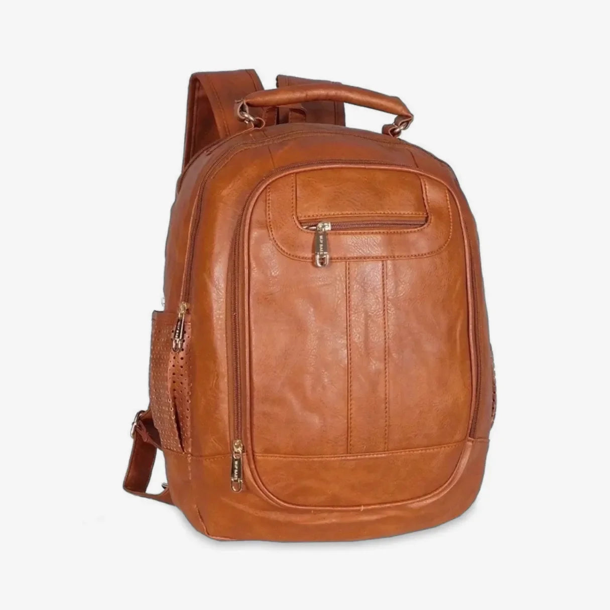 Mochila Feminina de Couro Antifurto para Notebook 15" Impermeável