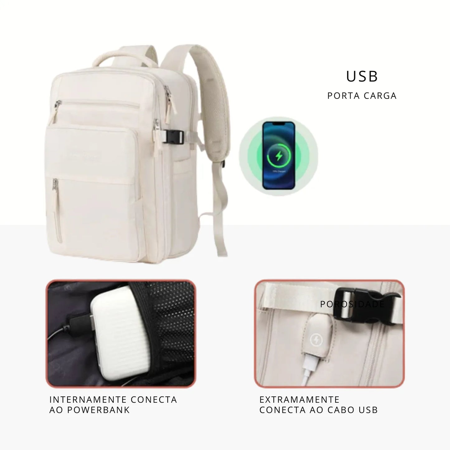 Mochila Executiva Expansível Antifurto para Notebook 17” – Organização e Estilo