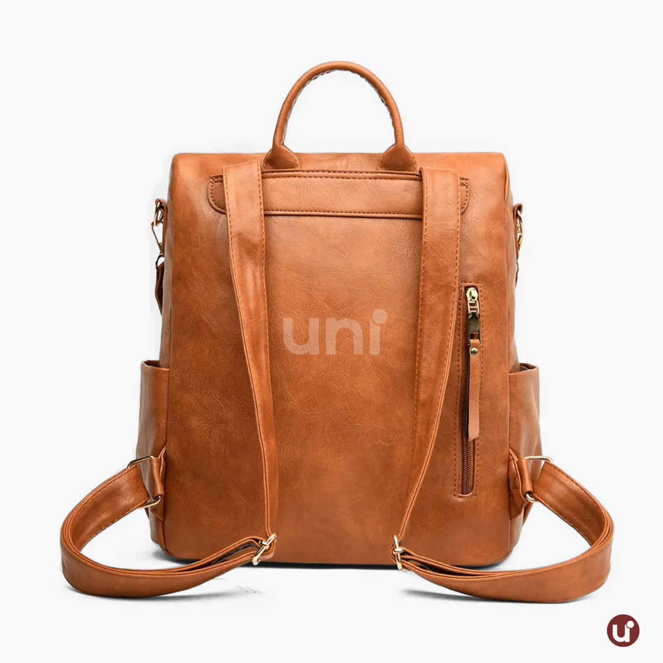 Mochila Feminina Antifurto Impermeável em Couro - Shiny Diary