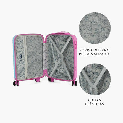 Mala de Bordo Infantil Stitch e Angel Dupla Face – Padrão ANAC
