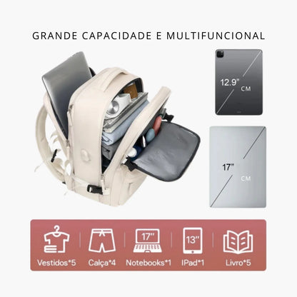 Mochila Executiva Expansível Antifurto para Notebook 17” – Organização e Estilo