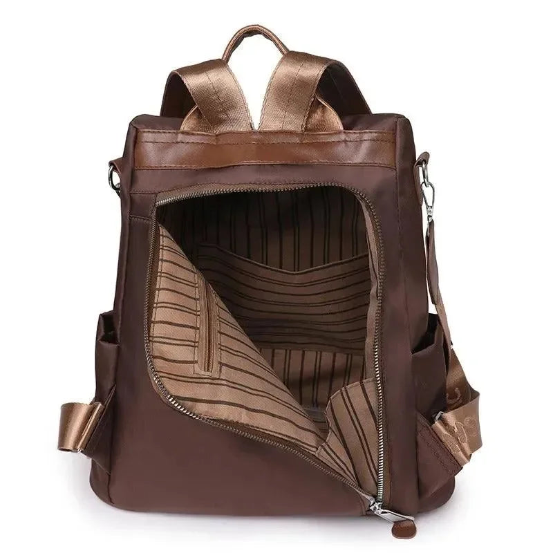 Bolsa Mochila Feminina Antifurto Impermeável - ChicSafe™