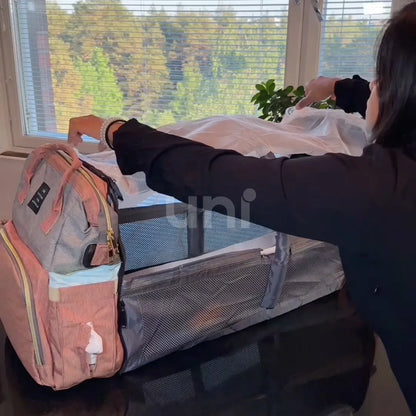 Mochila Maternidade Impermeável com Berço Portátil Térmica - BabyBoo™