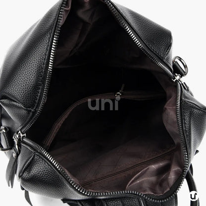 Mochila Feminina Antifurto Impermeável em Couro 3 em 1 - Shiny Diary