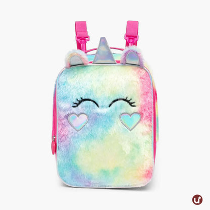 Kit Mochila Escolar de Rodinha Unicórnio Pelúcia 3 Peças - Conforto e Magia