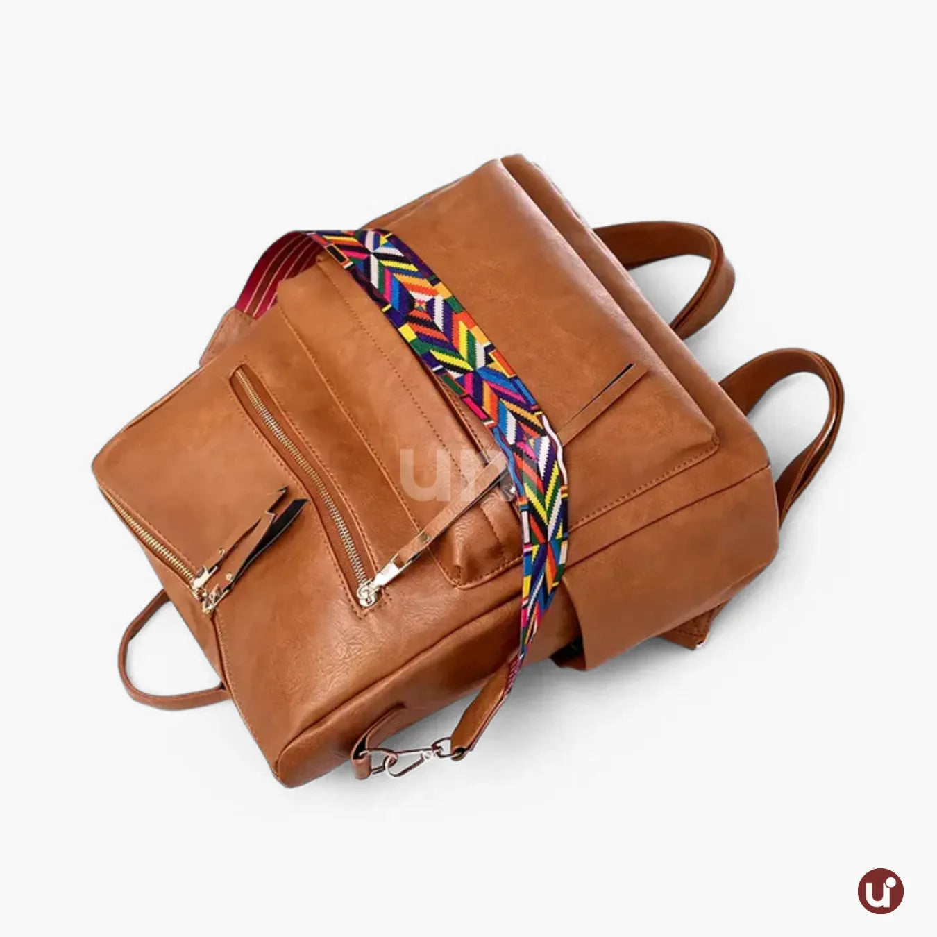 Mochila Feminina Antifurto Impermeável em Couro - Shiny Diary