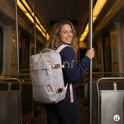 Mochila de Viagem Mala de Bordo Impermeável com Abertura 180° - RoyalViolet™