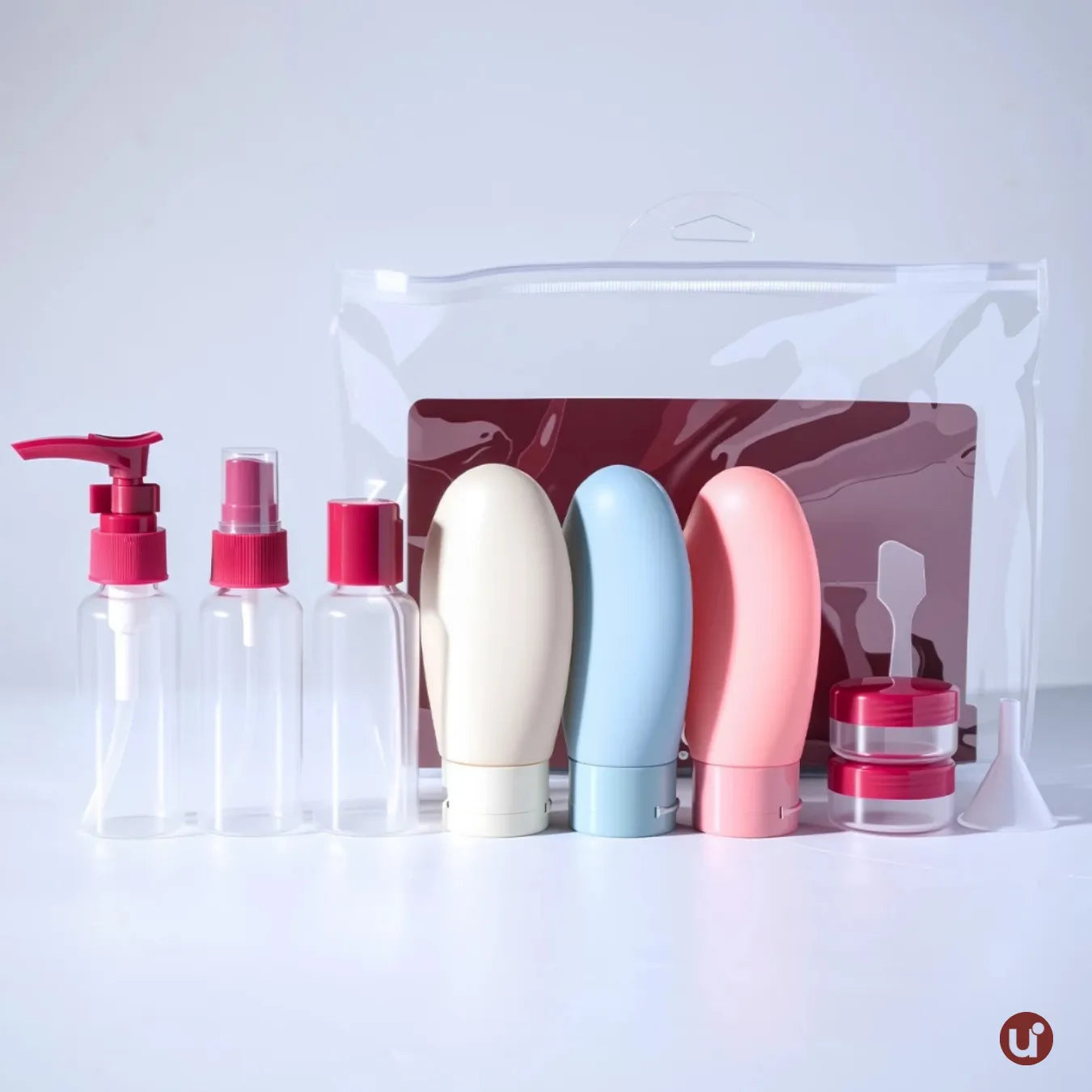 Kit de Frascos para Viagem em Silicone Antivazamento – 5 a 8 Peças