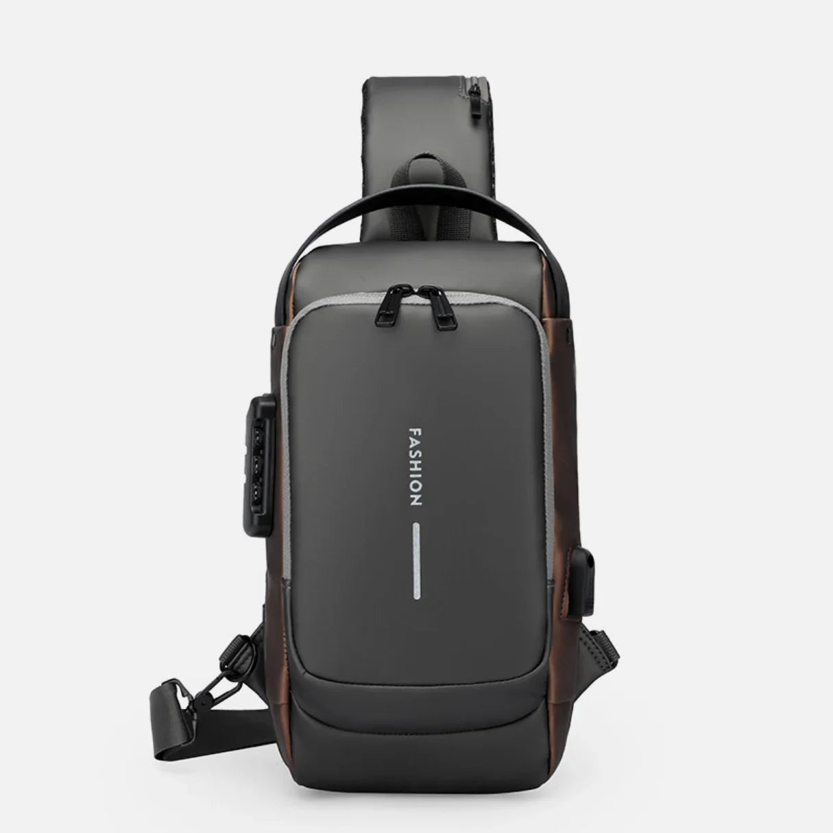 Bolsa Transversal Antifurto Impermeável com Cadeado e USB - SecureCarry™
