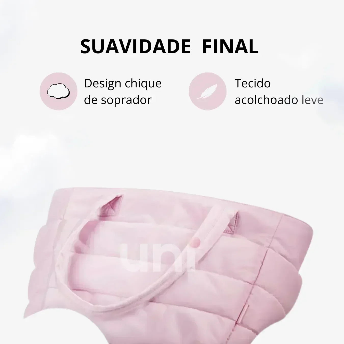 Bolsa Tote Feminina Puffer Impermeável com Porta Notebook - UniBubble™