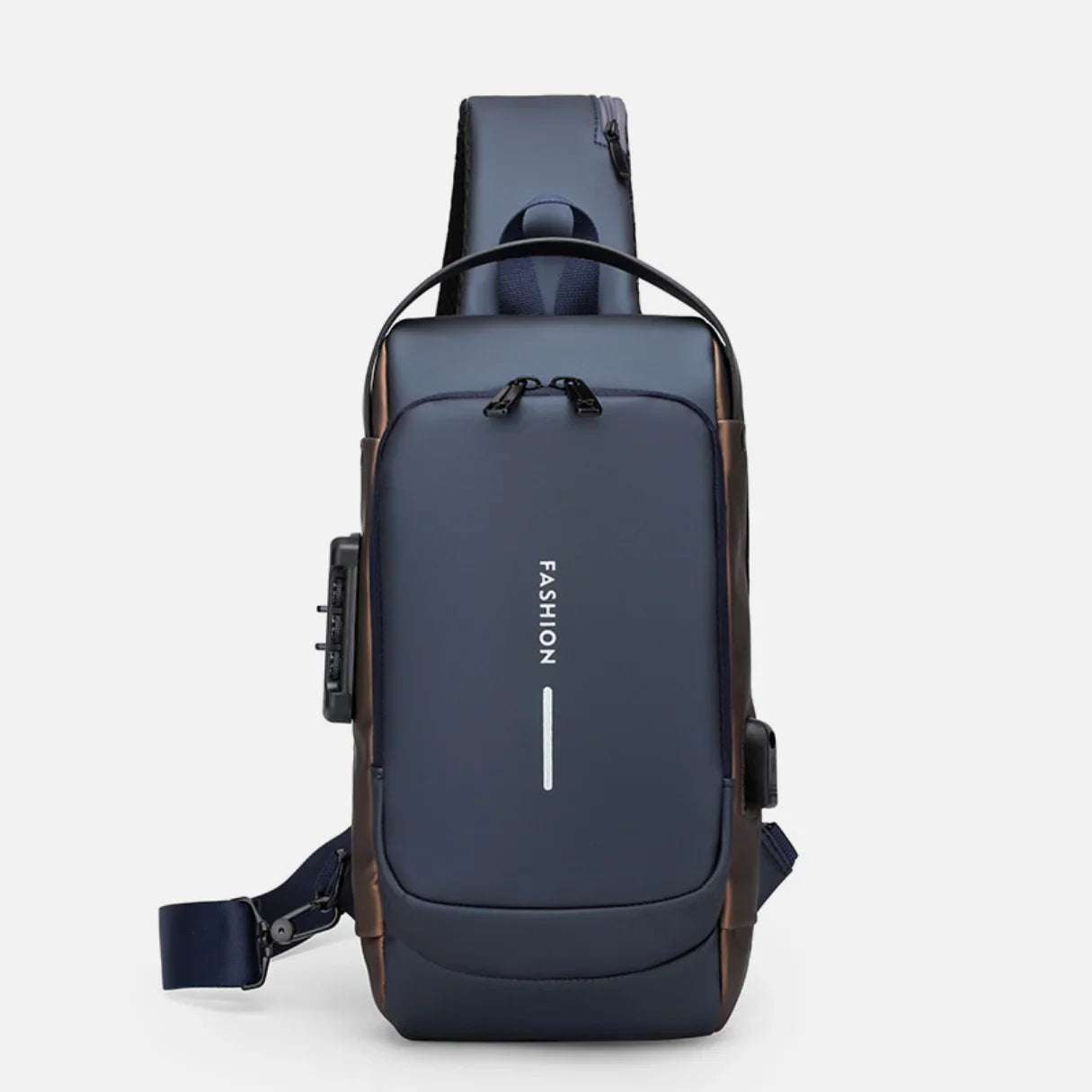 Bolsa Transversal Antifurto Impermeável com Cadeado e USB - SecureCarry™