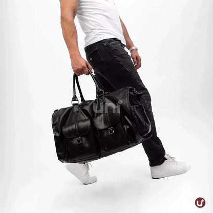 Bolsa de Viagem 2 em 1 Porta-Terno em Couro Premium - ClassyBag™
