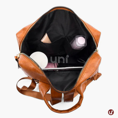 Mochila Feminina Antifurto Impermeável em Couro - Shiny Diary