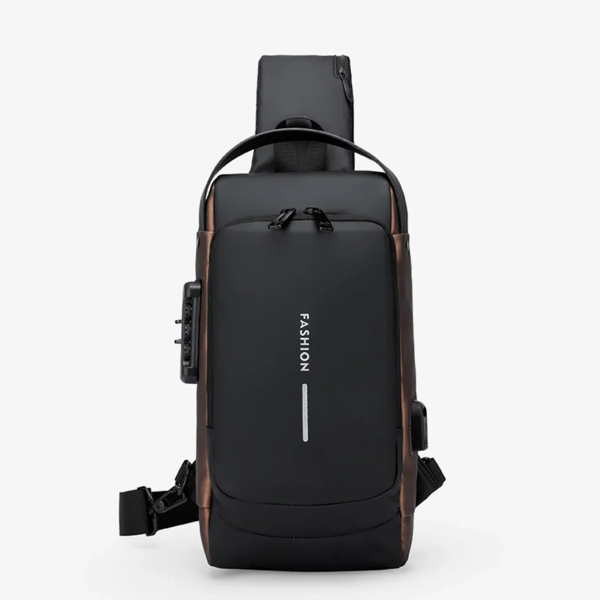 Bolsa Transversal Antifurto Impermeável com Cadeado e USB - SecureCarry™